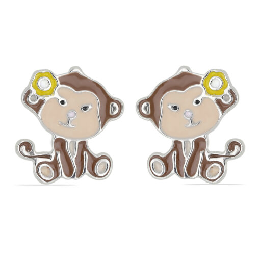 SBE0017 Monkey Whole Font Silver