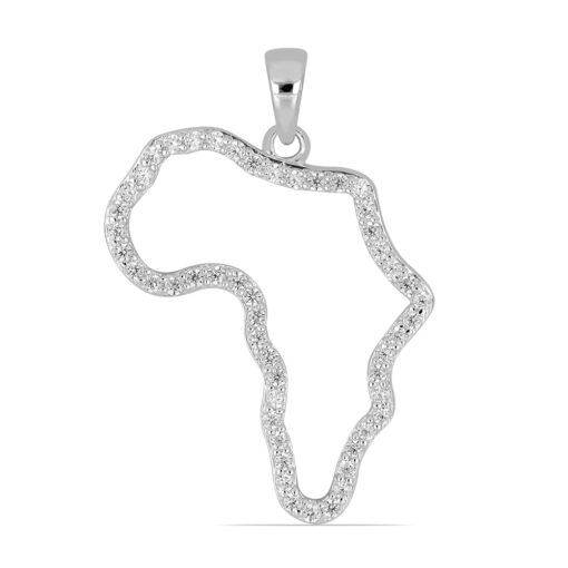 SBP0005 African diamond outline Silver